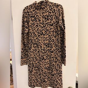 Knit leopard-print dress. Nicole Miller, size M